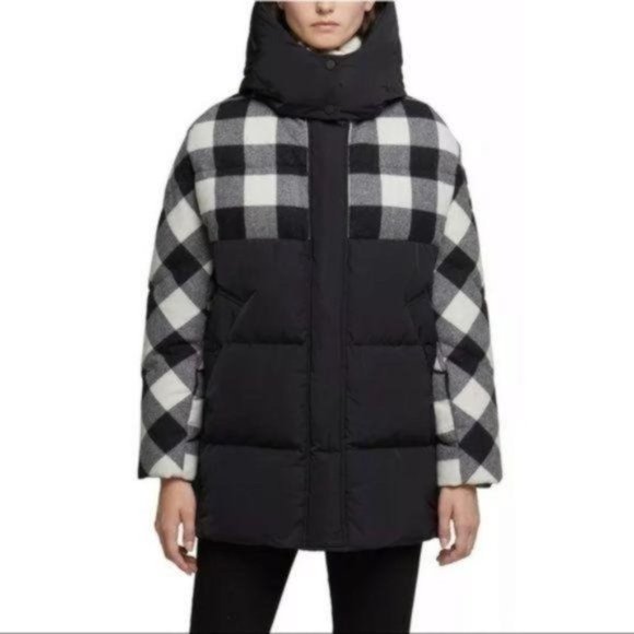 WOOLRICH Buffalo Check Puffer Down Coat - Small - NWT - Picture 6 of 9